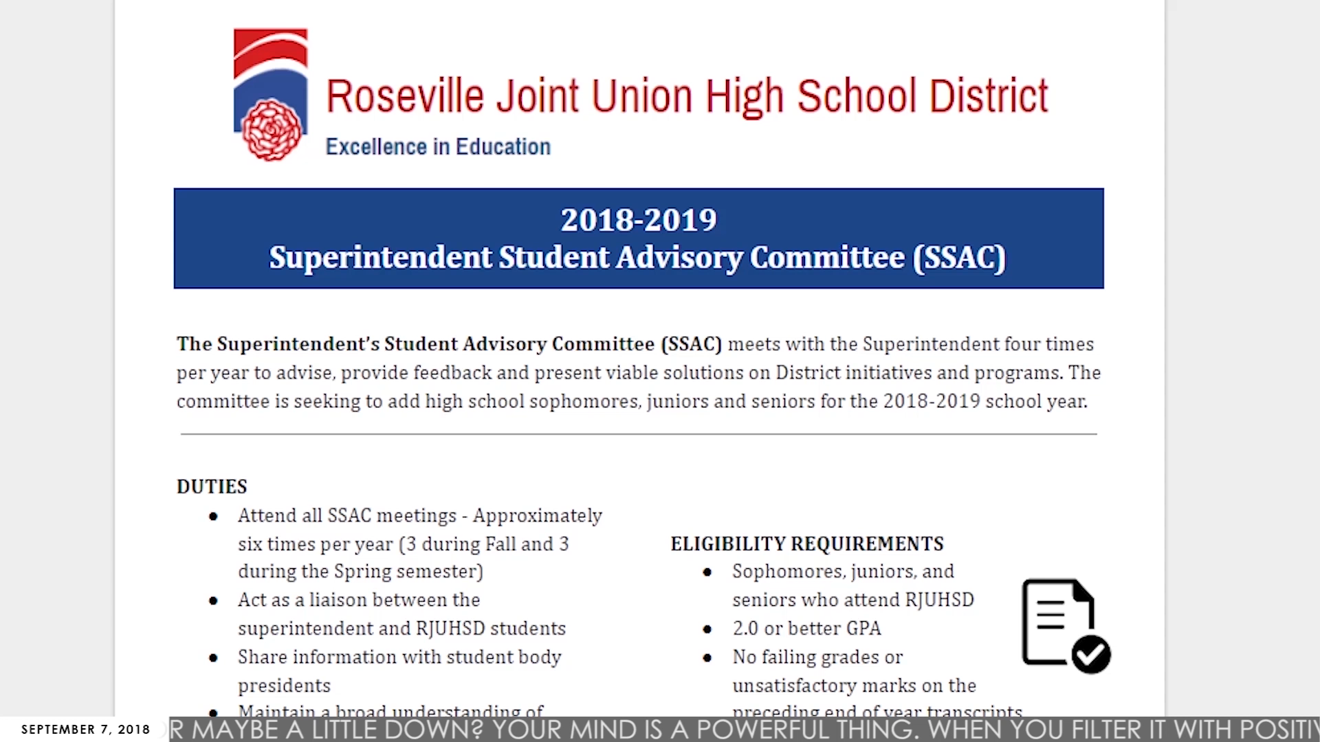 New superintendent establishes Student Advisory Committee