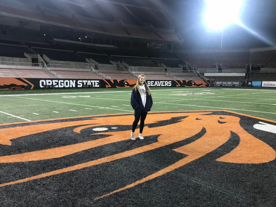 Freshman+Shay+McDowell+committed+to+Oregon+State+University+her+eighth+grade+softball+season.+McDowell+contributed+her+commitment+to+various+college+showcases+and+camps.