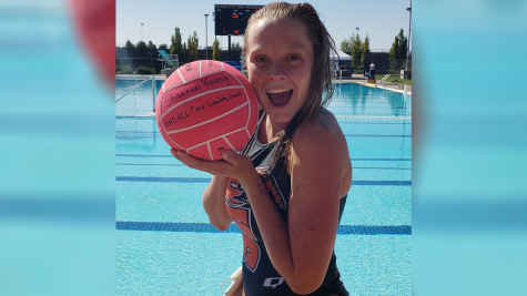 Senior sets new water polo record