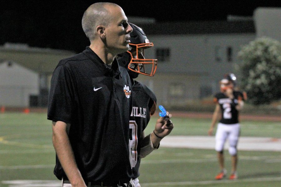 New+RHS+football+coach+Joe+Cattolico+as+he+watches+the+first+home+game+of+the+season.++The+Tigers+went+on+to+win+35-0.