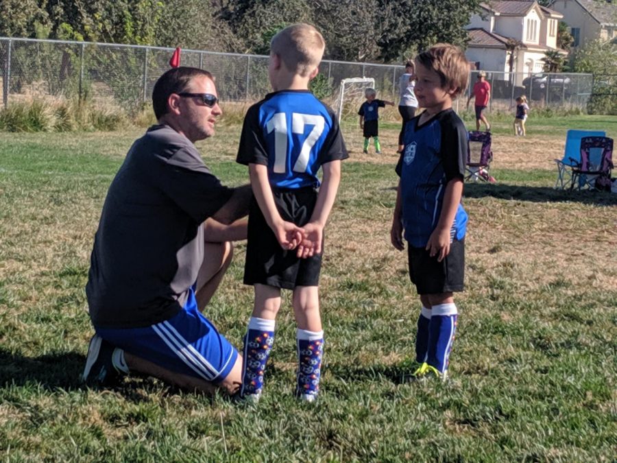 Teacher+Kevin+Fagan+plays+in+a+recreational+soccer+league+and+coaches+both+of+his+kids+in+soccer.+Through+the+sport%2C+he%E2%80%99s+been+able+to+strengthen+friendships+with+teammates+and+spend+time+with+his+children.