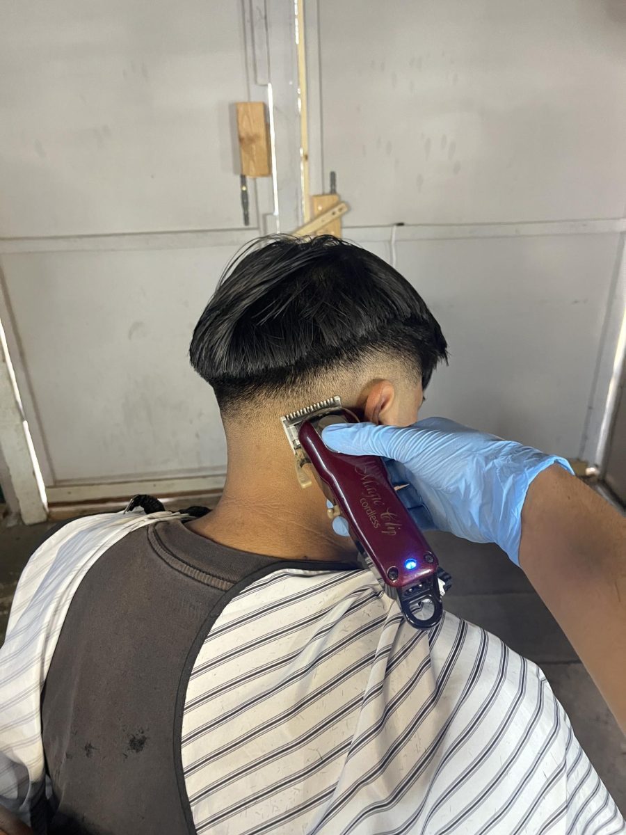 Senior has a haircut buisness